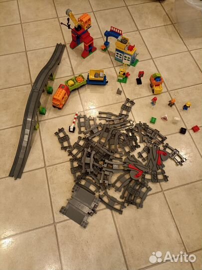 Lego duplo 10508 большой поезд + 10506