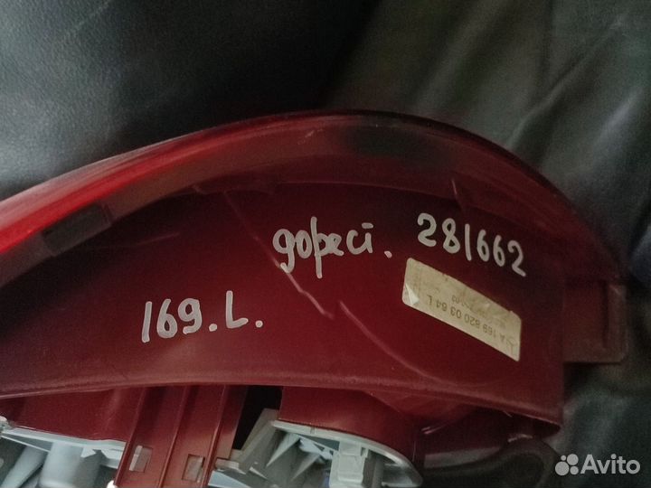 Задние фонари на mercedes W 169