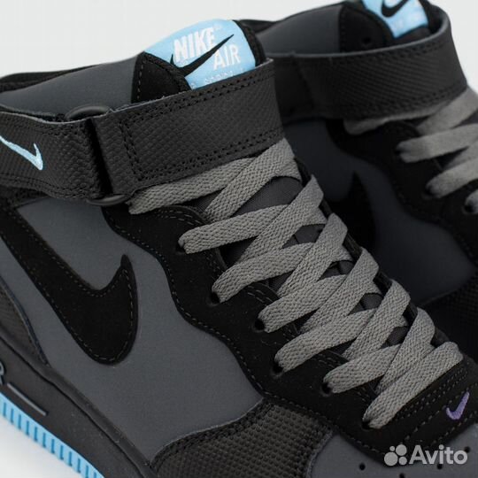 Кроссовки Nike Air Force 1 Wmns Grey / Blue Ftwr