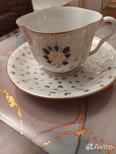 Чайные пары лфз Золотой Набор посуды зик