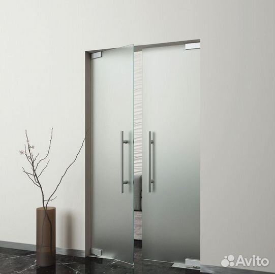 Дверь стеклянная в офис под заказ