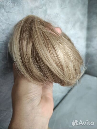 Хвост на резинке из натуральных волос