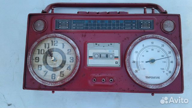 Часы с термометром под старину