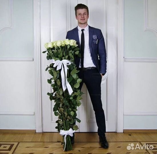 Метровые розы Эквадор / Букеты цветы с доставкой