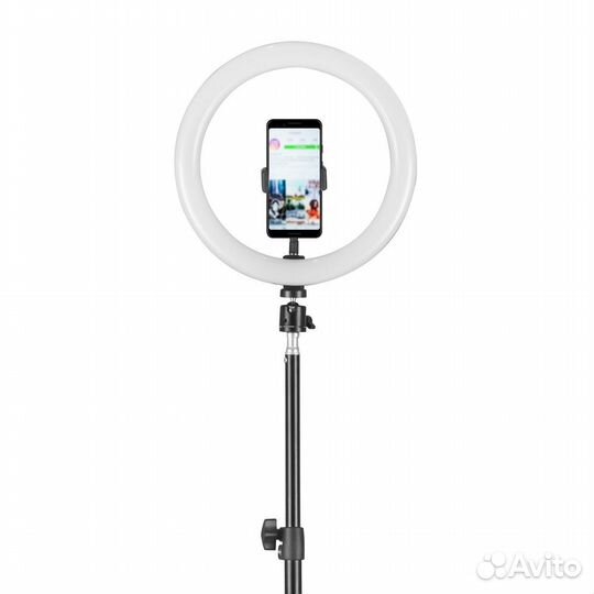 Кольцевая лампа со штативом 26 см новая