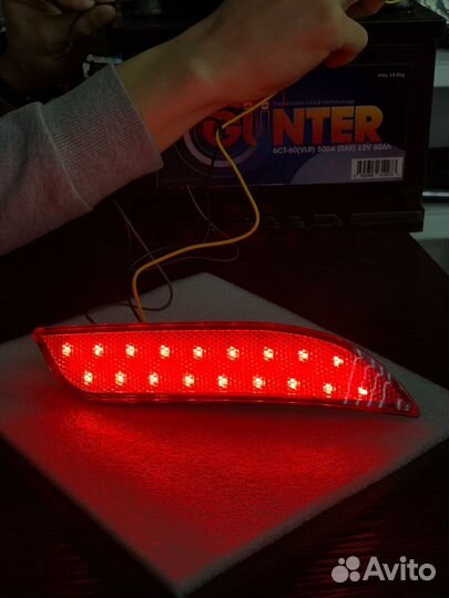 Светодиодные катафоты заднего бампера приора