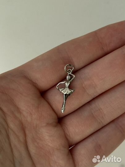 Серебряные серьги, подвеска