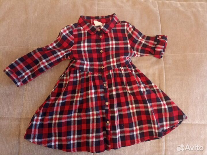 Платье-рубашка для девочки 92