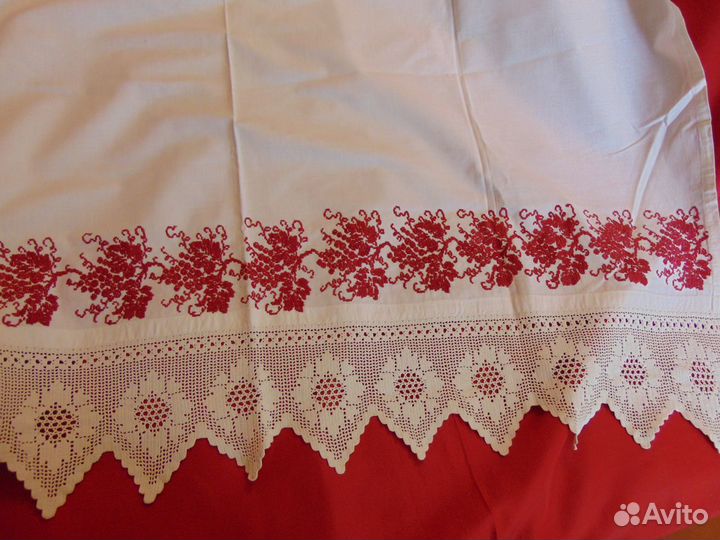 Подзоры с кружевом.Ручная работа. Винтаж