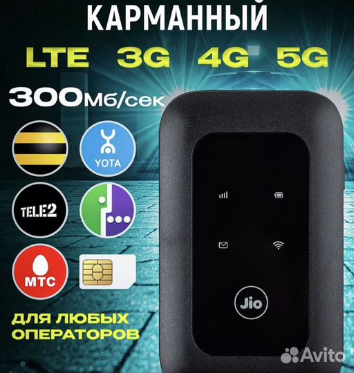 Карманный wifi роутер 4g