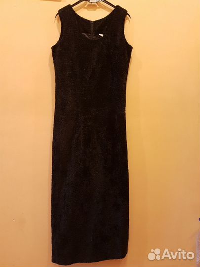 Вечернее платье из искуств. каракульчи с переливом