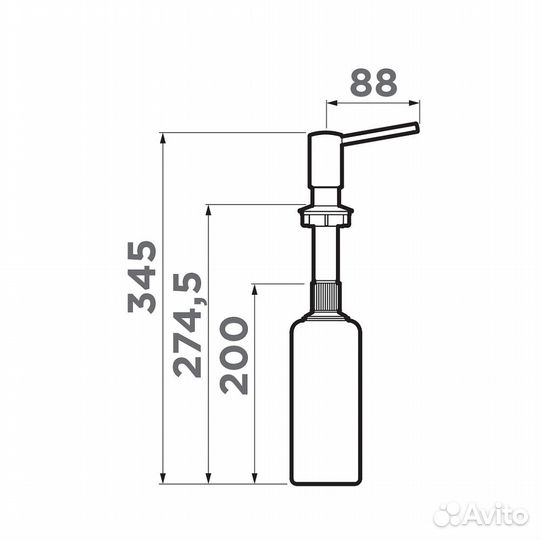 Дозатор Omoikiri OM-02 BL-P черный 4975018