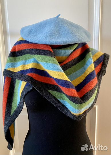 Benetton шарф-косынка и Берет Tonak