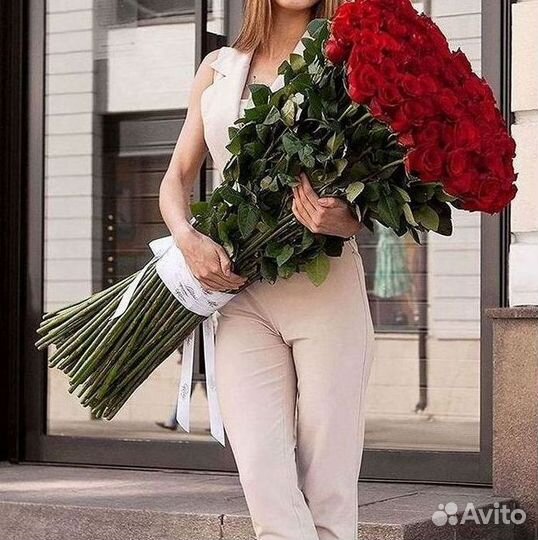 Высокие розы Доставка цветов