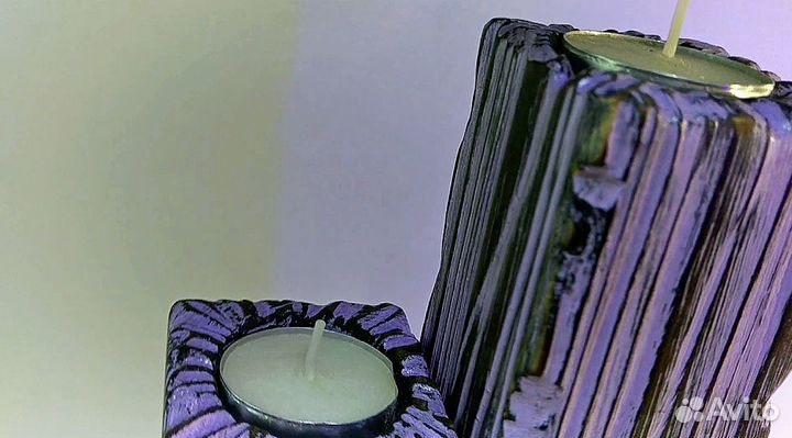 Декор интерьера Interior decor подсвечник из дерев