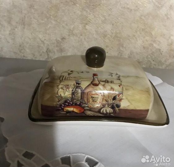 Масленка и чайник заварочный