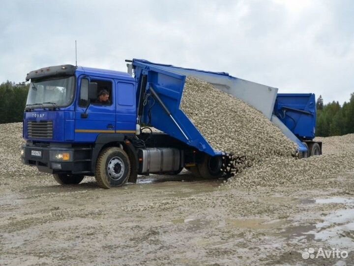 Щебень \ Земля гранитный дренажный от трех кубов