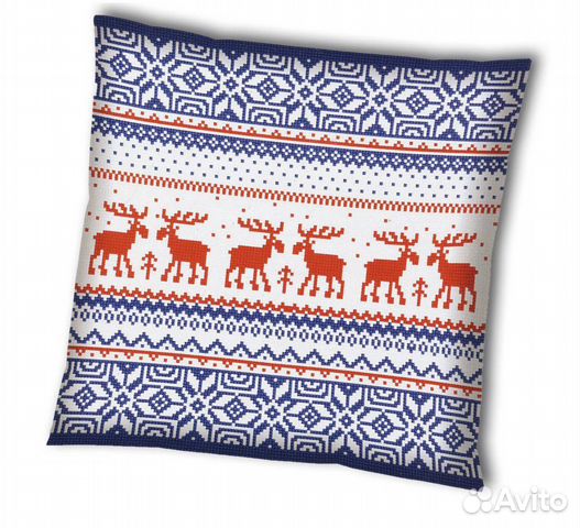 Вышивка крестиком скандинавия для подушки