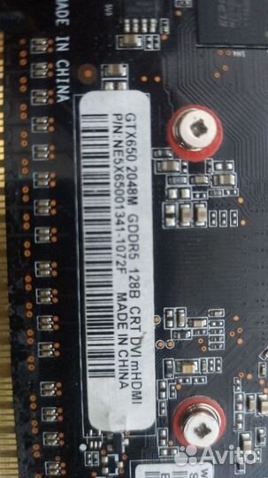 Видеокарта gtx 650