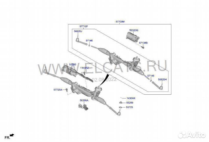 Kia Sorento 4 Рулевая рейка