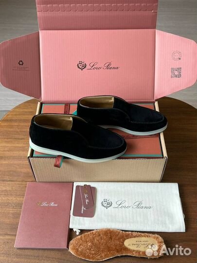 Лоферы женские Loro piana черные