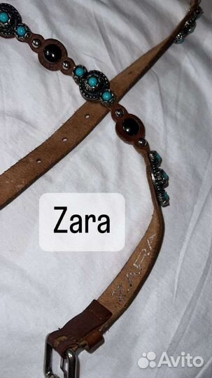 Ремень кожаный zara