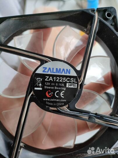 Вентилятор 2шт кулер Zalman ZA1225 с подсветкой