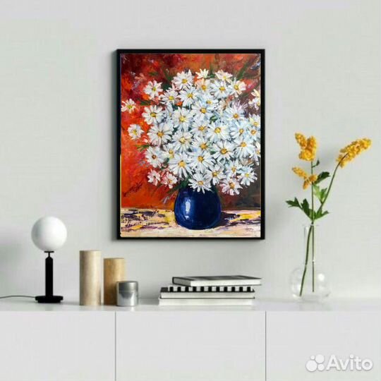 Картина цветы полевые