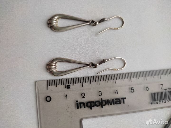 Серьги серебро