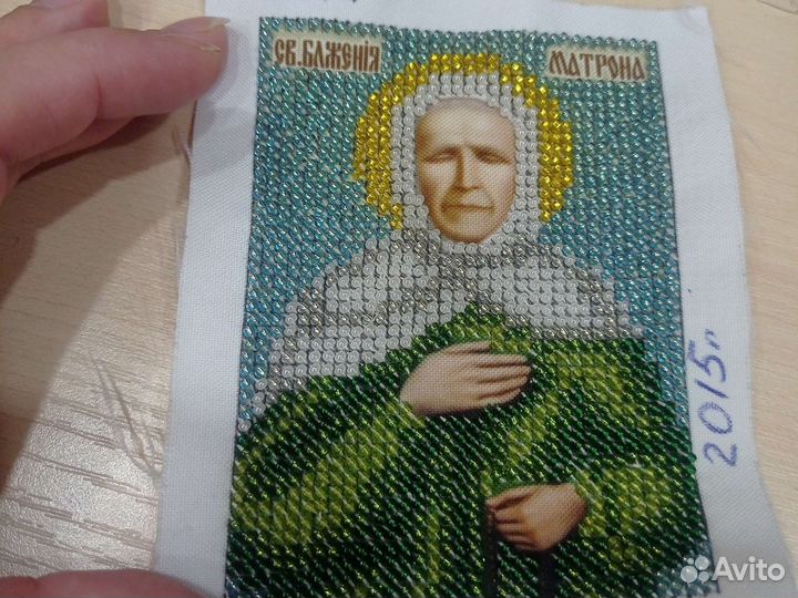 Иконы вышитые бисером без рамок