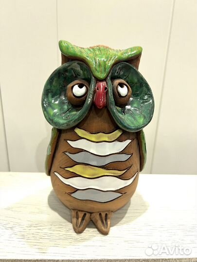Сова - копилка керамика ручная работа