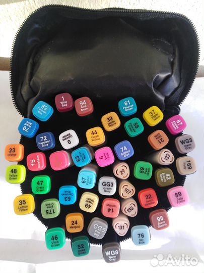 Маркеры для скетчинга 46 шт