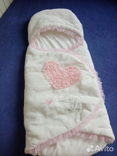 Конверт летний на выписку и в коляску девочке