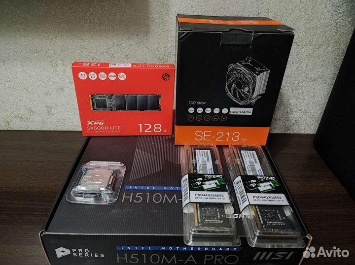 Intel core i5 10400f/ MSI h510m/DDR4-8gb/SSD-128gb
