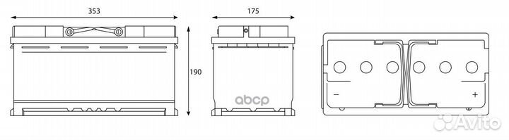 Аккумулятор gladiator Energy 105 Ah, 950 A, 353