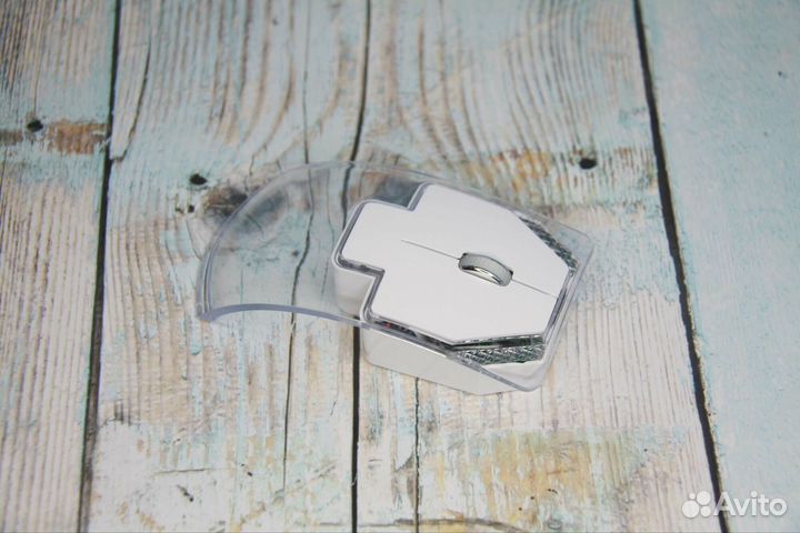 Прозрачная беспроводная и бесшумная мышь (новая)