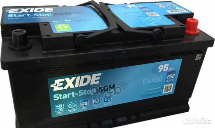 Аккумуляторная батарея exide Start-Stop AGM 95 А/ч