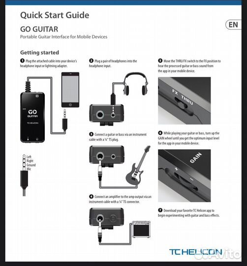 Внешняя звуковая карта TC helicon GO guitar