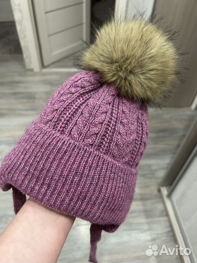 Шапка зимняя на девочку 2 3 года