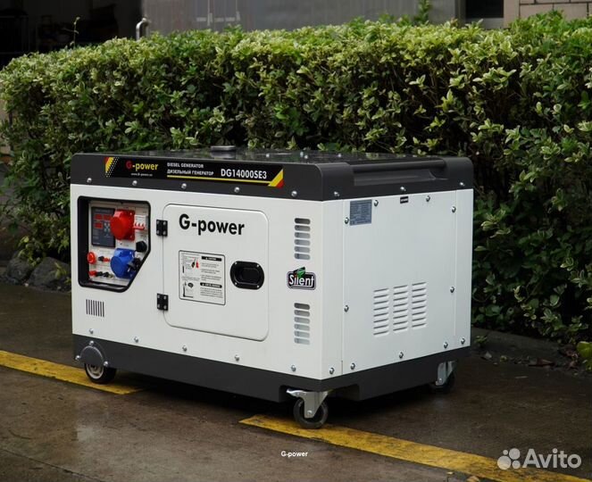 Генератор дизельный 12 kW g-power DG14000SE3