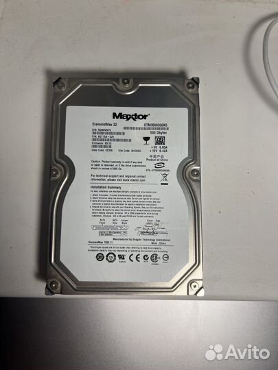 Жесткий диск maxtor 500гб
