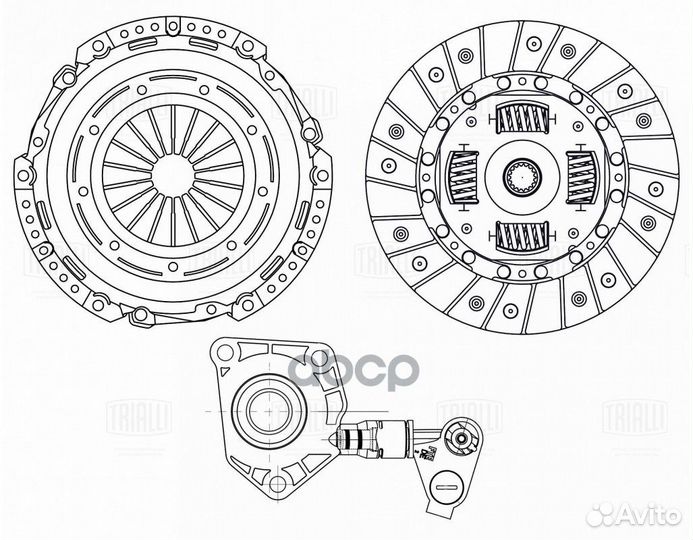 Сцепление к-т ford focus III/mondeo IV 1.6TI 10