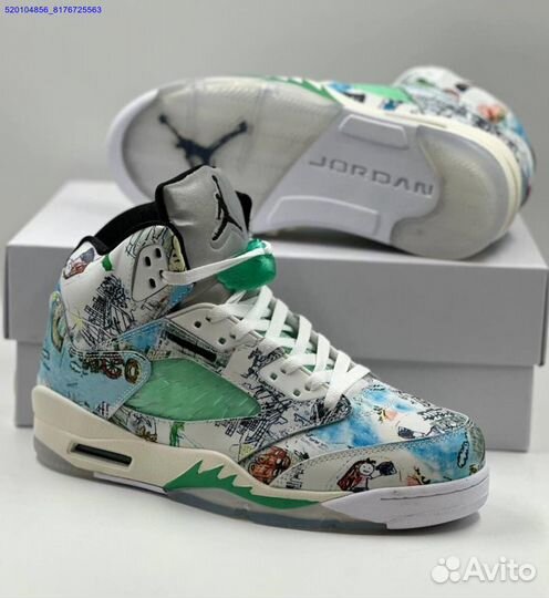 Кроссовки Nike Air Jordan 5 Retro White (Арт.90077