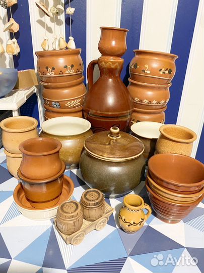 Кувшин, горшки, Керамическая посуда ручной работы