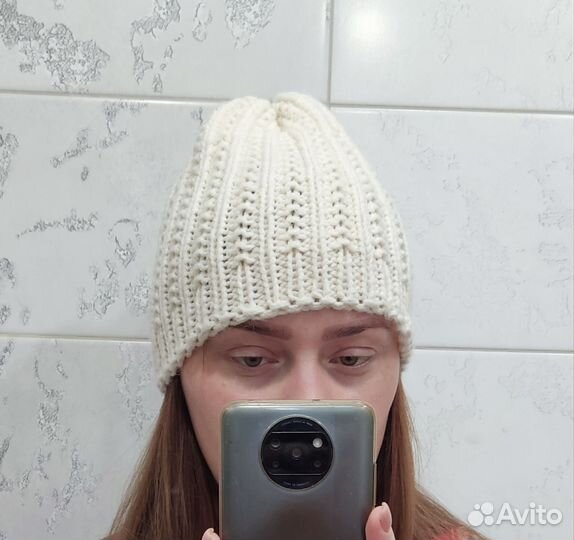 Шапка женская вязаная ручная работа
