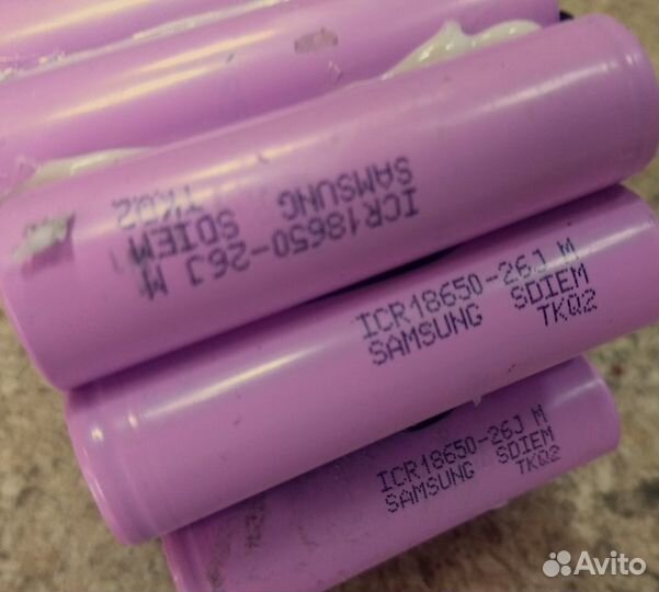 Аккумуляторы 36 Вольт из Samsung ICR18650-26J