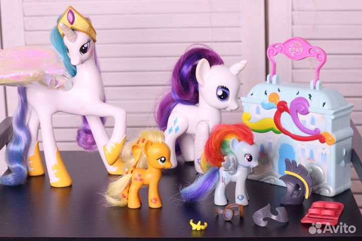 My Little пони Лот Селестия Эпплджек Радуга Рарити