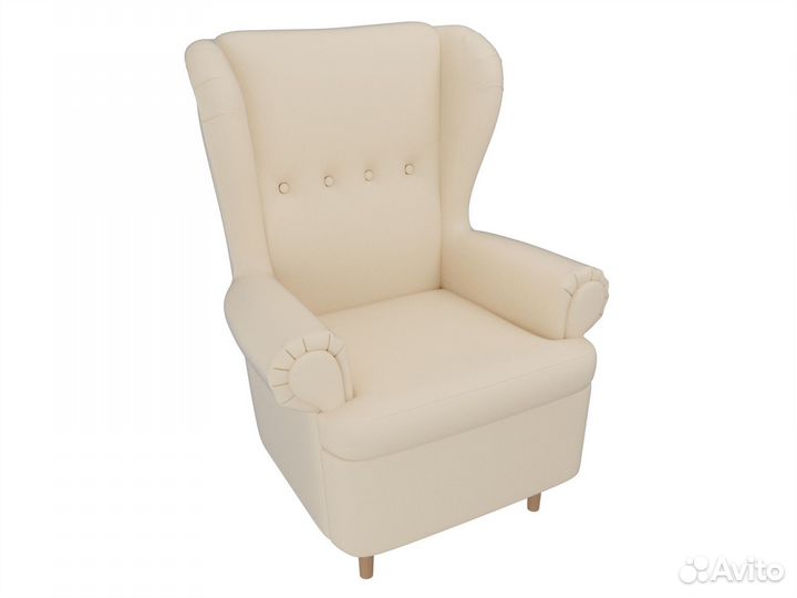 Кресло Торин, экокожа, бежевый. Москва и мо