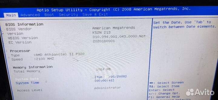 Asus K52N main board rev: 2.1