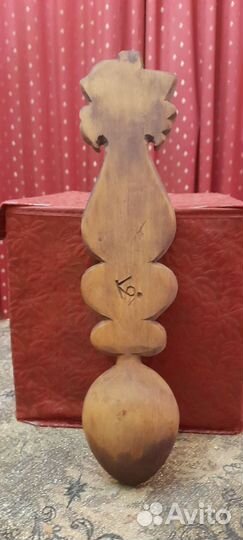 Короб из бересты большой, ложка декоративная больш